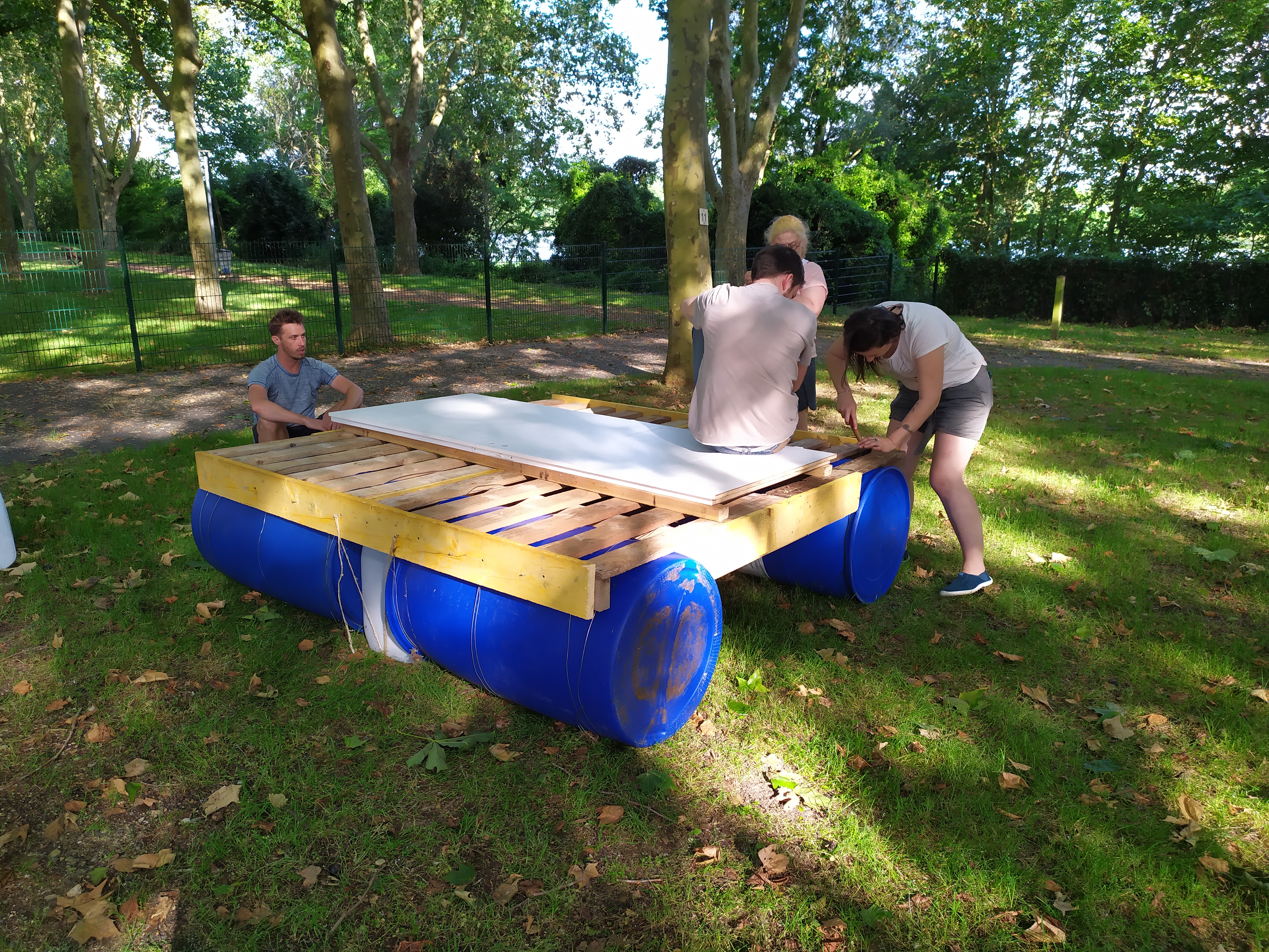 La Loire en radeau recyclé